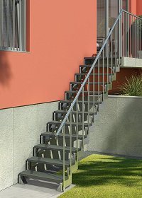 Aussentreppe Stahl Bausatz Treppen mit 12 Stufen